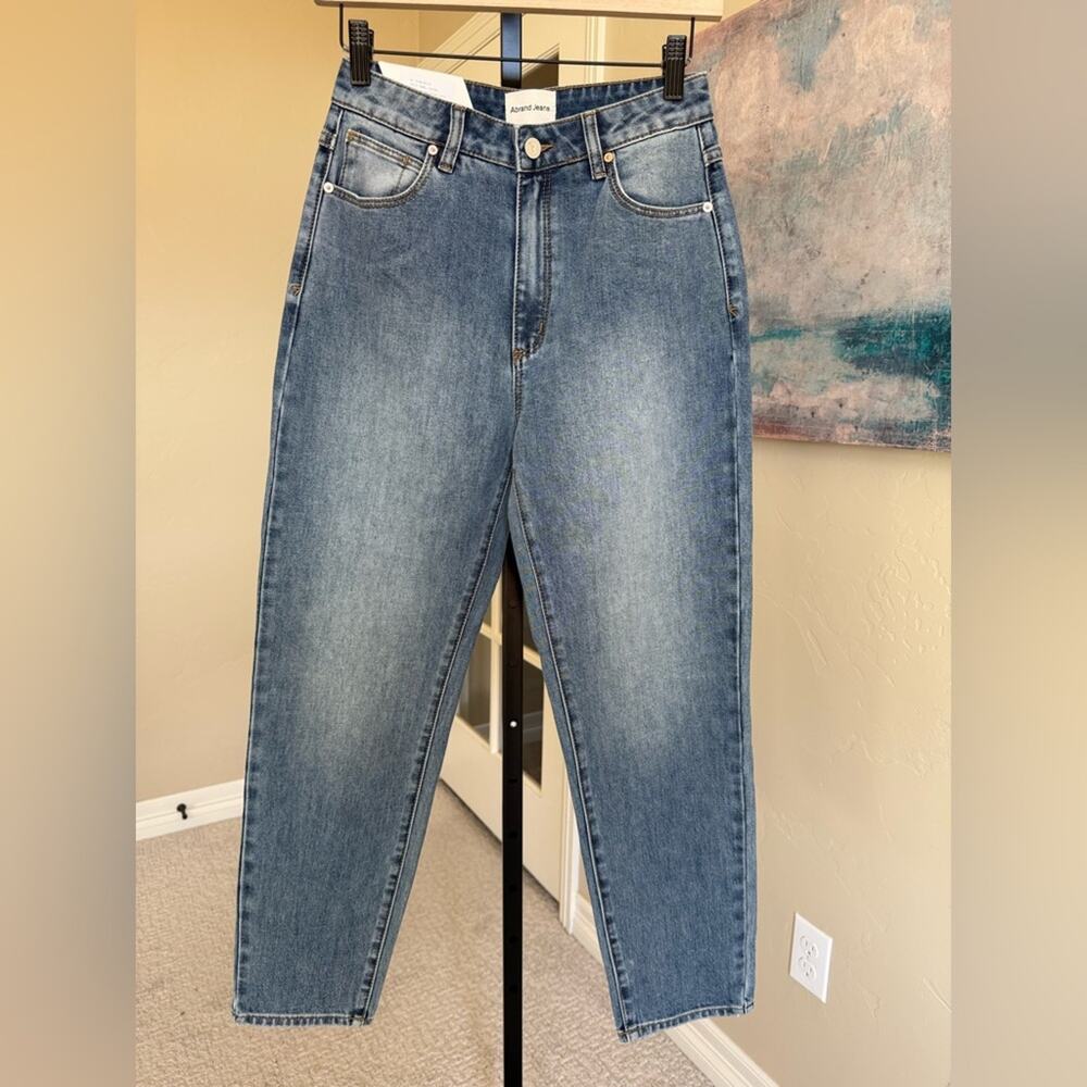 Abrand Jeans 94 High Slim Dalia Straight Leg Mid Vintage Indigo Womens 26 New